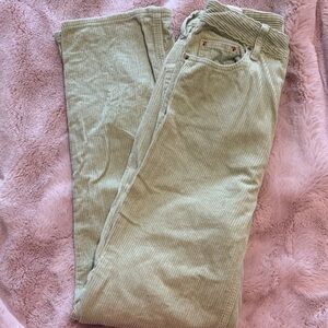 Pacsun Green Corduroy Pants 90s boyfriend fit